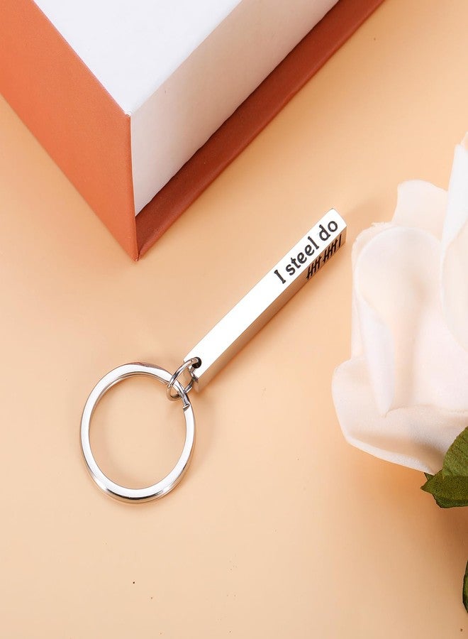 KINMES 11th Anniversary for Him Her, Valentines Day Gifts 11 Steel Anniversary Keychain for Husband Boyfriend Christmas Stocking Stuffer Birthday Gifts for Couples Men Women, Wedding Anniversary Presents - Image 3