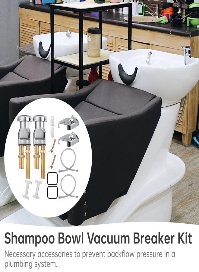 COSYOO 14 Pcs Shampoo Bowl Vacuum Breaker Kit, Shampoo Faucet Kit with Breaker Vacuum, Crossover Hose, Receiver Plate, Salon Sink Replacement Parts, Prevent Backflow Pressure - Image 2