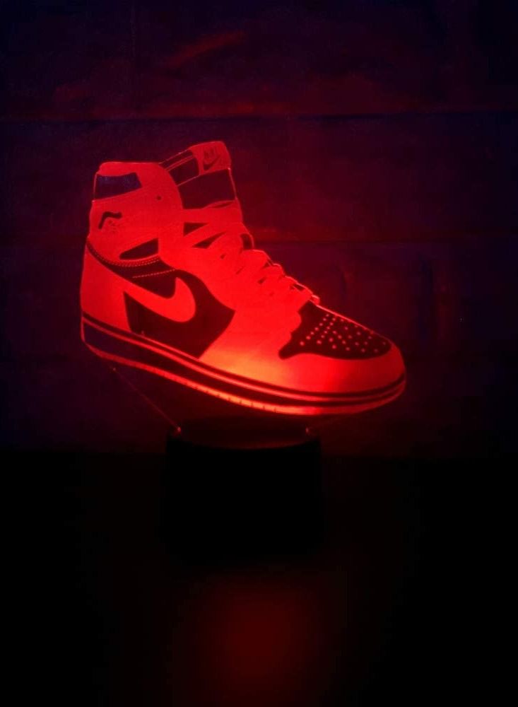 althiqahkey Sneakers 3D Lamp Table NightLight 7 Color Change Running Shoes LED Desk Light Touch Multicolored USB Power As Home Decoration Lights Tractor for Boys Kids  - Image 4