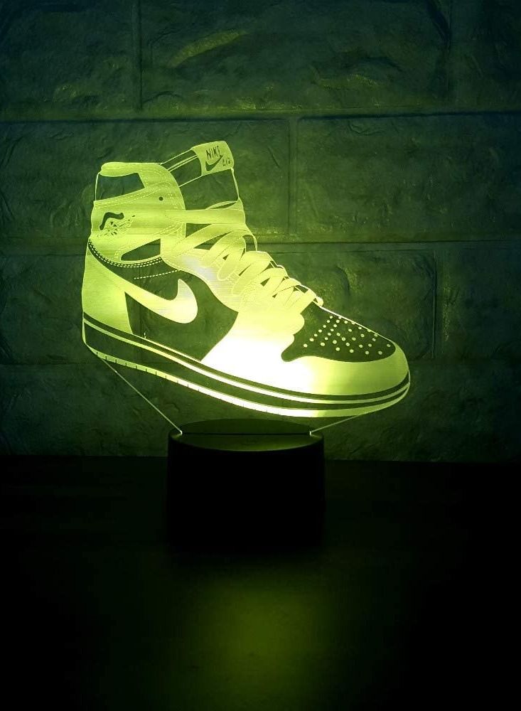 althiqahkey Sneakers 3D Lamp Table NightLight 7 Color Change Running Shoes LED Desk Light Touch Multicolored USB Power As Home Decoration Lights Tractor for Boys Kids  - Image 3