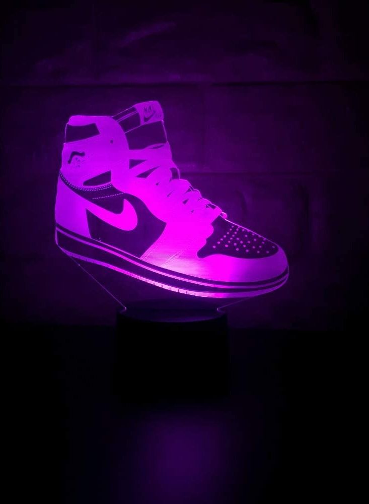 althiqahkey Sneakers 3D Lamp Table NightLight 7 Color Change Running Shoes LED Desk Light Touch Multicolored USB Power As Home Decoration Lights Tractor for Boys Kids  - Image 1