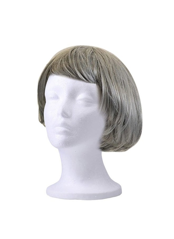Foraineam 2 Pack Foam Wig Display Stand, Female Mannequin Wig Holder, Cosmetics Model Head White Foam Heads Glasses Mask Hat Hairpieces Stand  - Image 5