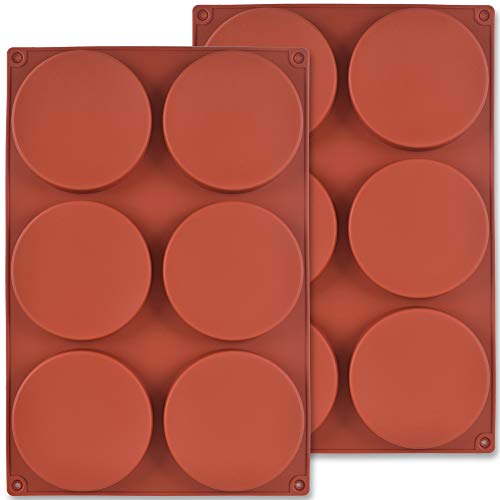 Newk Silicone Round Cake Molds, 4 Inch Silicone Molds for Baking Layer Cake, Resin Coasters, Eggs Pie, Handmade Soap - 4" - Image 1