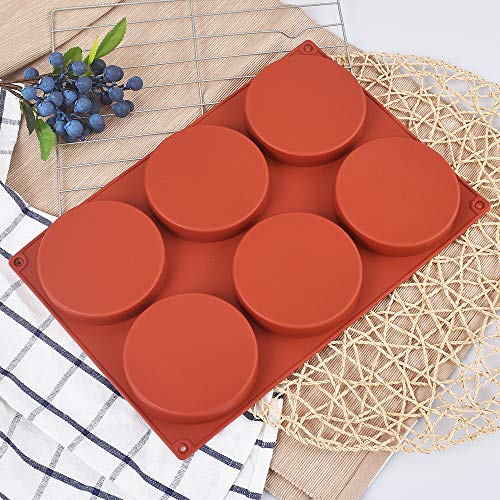 Newk Silicone Round Cake Molds, 4 Inch Silicone Molds for Baking Layer Cake, Resin Coasters, Eggs Pie, Handmade Soap - 4" - Image 4