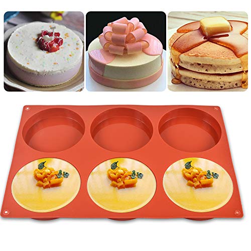 Newk Silicone Round Cake Molds, 4 Inch Silicone Molds for Baking Layer Cake, Resin Coasters, Eggs Pie, Handmade Soap - 4" - Image 2