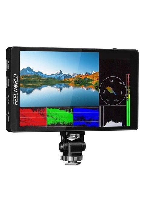 F7 PRO 7 Inch Touch Screen DSLR Camera Field Monitor with 3D Lut HDR Waveform F970 External Power Install Kit 1920x1200 4K 60Hz HDMI Input Output 8.4V DC Output 5V Type-c Input Mini Hot Shoe