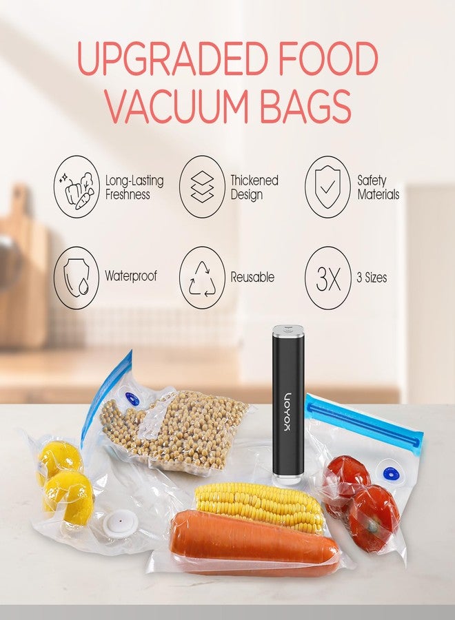 VOYOR Upgraded Food Bags VS212 (21 PCS, 3 Sizes) - Compatible with Handheld Vacuum Sealer - Image 2