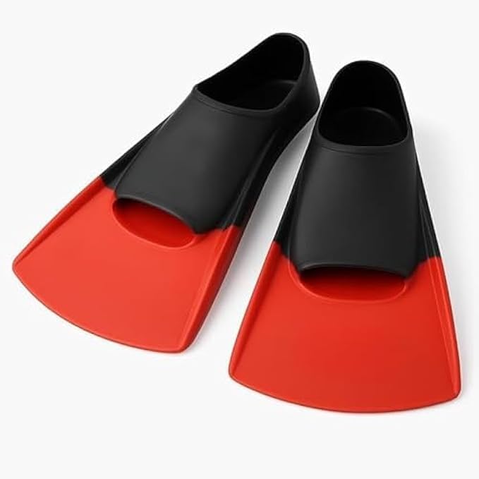 FITTO Swim Training Fins - Red, Size S, 1 Pair for Enhanced Performance - Image 1