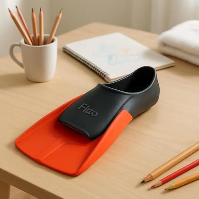 FITTO Swim Training Fins - Red, Size S, 1 Pair for Enhanced Performance - Image 4