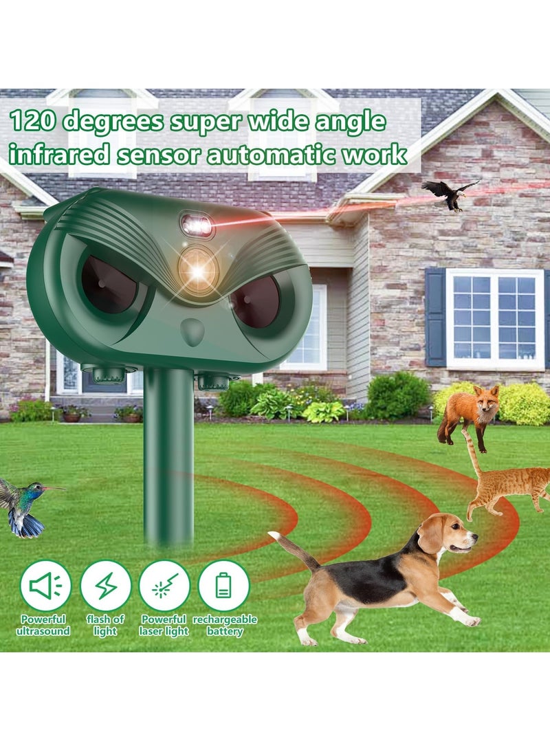 عام سائق الشمسية في الهواء الطلق ، البث بالموجات فوق الصوتية الصمام الليزر قوية ثلاثة في واحد لصد الحيوانات - Image 2