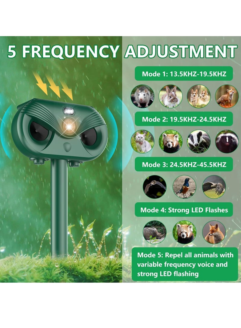 عام سائق الشمسية في الهواء الطلق ، البث بالموجات فوق الصوتية الصمام الليزر قوية ثلاثة في واحد لصد الحيوانات - Image 3