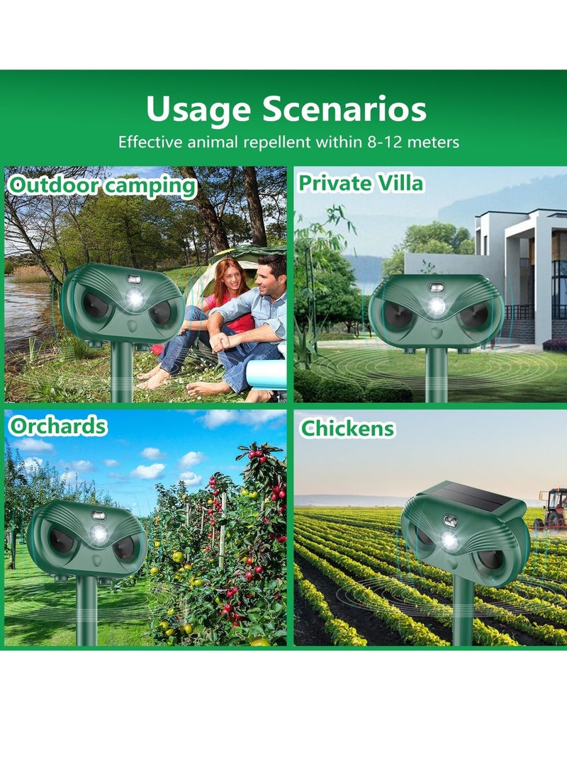 عام سائق الشمسية في الهواء الطلق ، البث بالموجات فوق الصوتية الصمام الليزر قوية ثلاثة في واحد لصد الحيوانات - Image 4