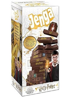 USAopoly Jenga Harry Potter ; Build The Grand Staircase Of Hogwarts To Reach The Classroom ; Based On Harry Potter Film Franchise ; Collectible Jenga Game ; Gameplay With Custom Dice  - Image 1