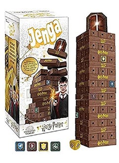 USAopoly Jenga Harry Potter ; Build The Grand Staircase Of Hogwarts To Reach The Classroom ; Based On Harry Potter Film Franchise ; Collectible Jenga Game ; Gameplay With Custom Dice  - Image 2
