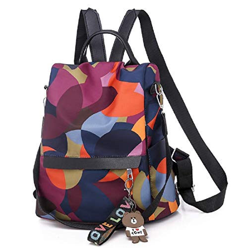 Moca Womens Girls Women Girl MIni Small Backpack Backpacks Bagpack Nylon Anti-theft Rucksack Daypack Travel Picnic Outdoor Work Gym Lightweight School Shoulder Bag Backpack for Womens Girls (Multi) - Image 1