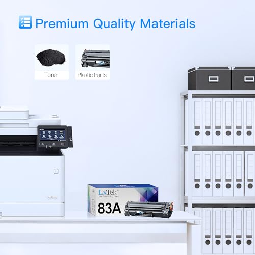 LxTek خرطوشة حبر متوافقة LxTek 83A بديل لـ HP 83A CF283A متوافقة مع Laserjet Pro MFP M125nw M201dw M225dw M201n M125a M127fn M127fw، 2 أسود - Image 4
