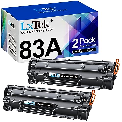 LxTek خرطوشة حبر متوافقة LxTek 83A بديل لـ HP 83A CF283A متوافقة مع Laserjet Pro MFP M125nw M201dw M225dw M201n M125a M127fn M127fw، 2 أسود - Image 1