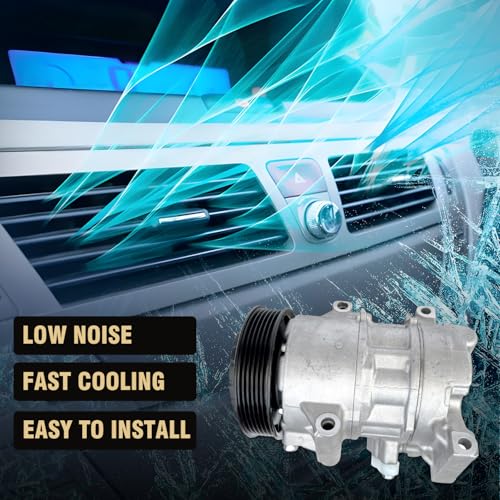 Aspligo Air Conditioner AC Compressor Fits for Toyota Corolla 1.8L 2014-2022, Corolla iM 1.8L 2017-2018, with A/C Clutch, CO29198C AC Compressor, Replaces 88310-02850, 88310-02851 - Image 4