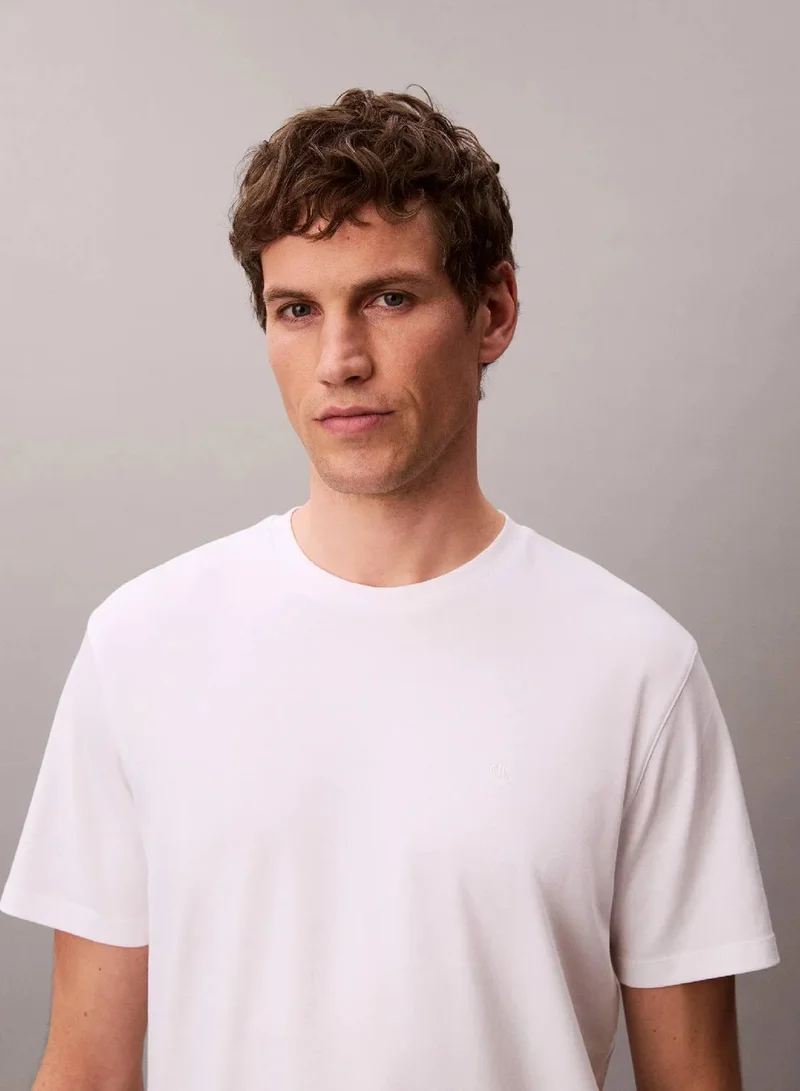 CALVIN KLEIN Bright White Luxury Cotton T-shirt for Men | Best Price UAE