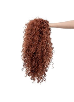 SWACC SWACC 20-Inch Long Big Bouffant Curly Wigs for Women Synthetic Heat Resistant Fiber Hair Pieces with Wig Cap (Dark Copper Red)  - Image 5