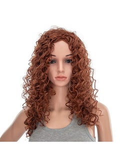 SWACC SWACC 20-Inch Long Big Bouffant Curly Wigs for Women Synthetic Heat Resistant Fiber Hair Pieces with Wig Cap (Dark Copper Red)  - Image 2