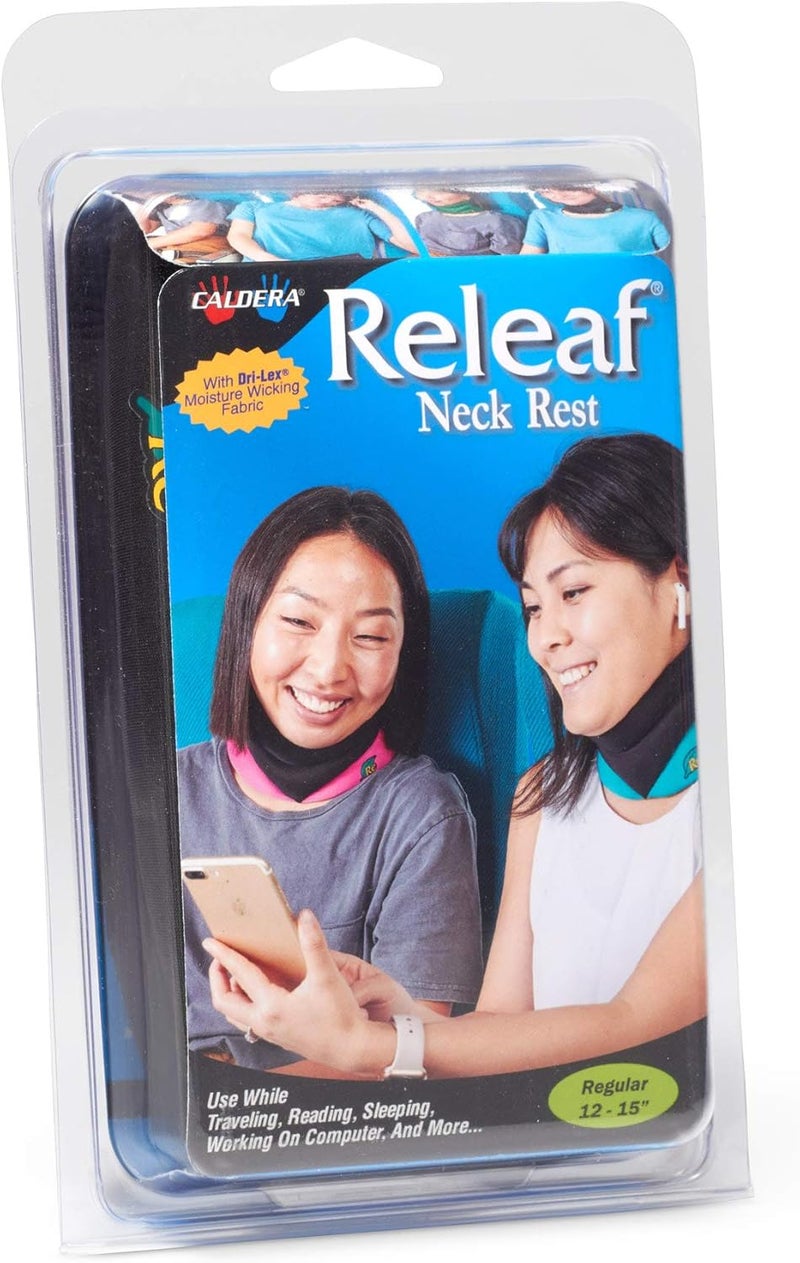Caldera Releaf® Neck Rest - Adjustable Neck Support Pillow in Black, Medium Size - Image 2