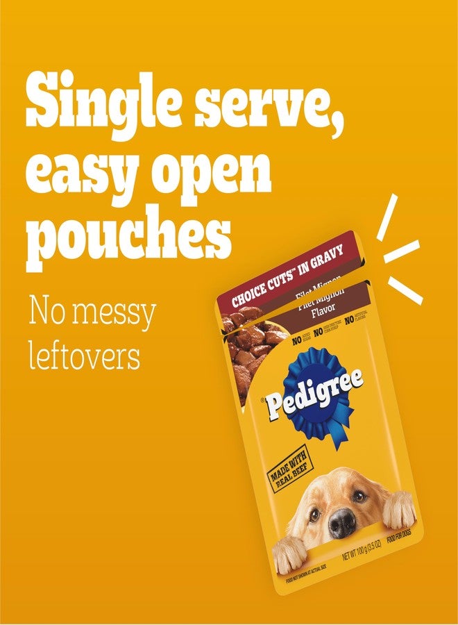 بيديجري تشويس كاتس إن جريفي، طعام رطب طري للكلاب البالغة، بنكهة فيليه مينيون، عبوة 3.5 أونصة - Image 4