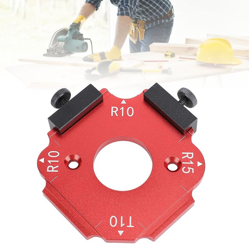 Aluminum Alloy Woodworking Router Jig R10 R15 Arc Cutting Template for Corner Shaping - Image 3