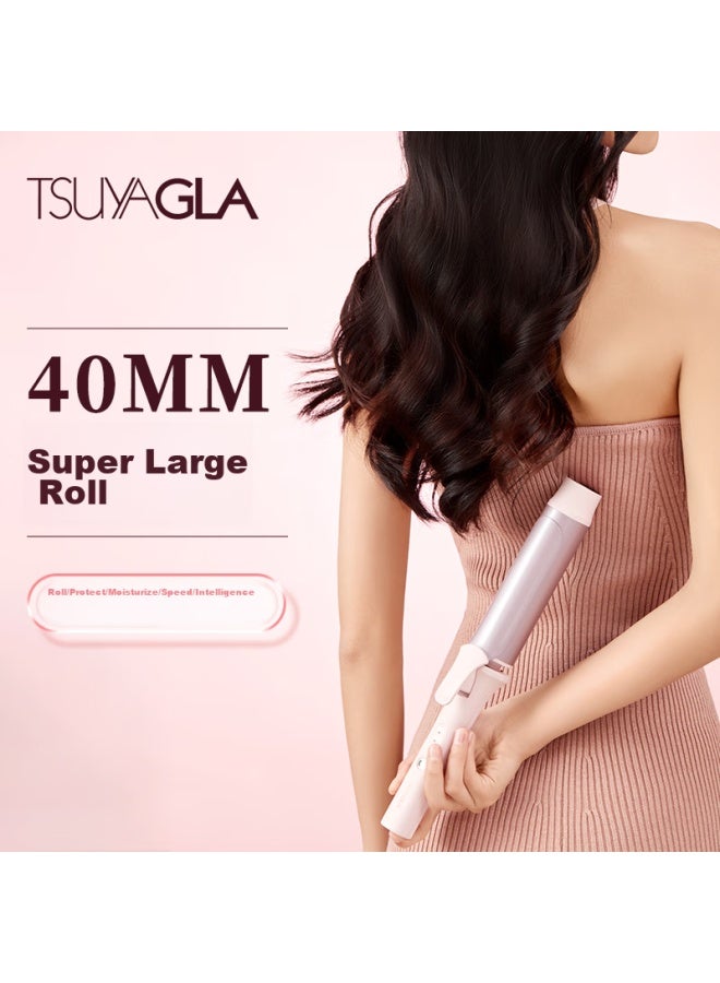 TSUYAGLA Cria Negative Ion Curling Iron, 40mm Extra Large Wavy Curler, Heat-resistant And Hair-friendly, Lazy Person's Tool, Korean-style Medium-length Hair Curl, 520 Birthday Gift T303f - Image 5
