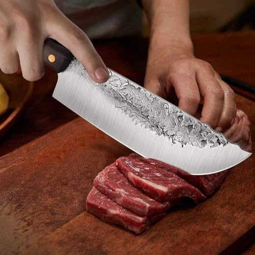 Oceans Secret Knife 7.5Inch Pack of 1 High Carbon Stainless Steel Butcher Knife | Meat Cleaver | Professional Chef's Knife | 7.5 Inch Knife | Chopper | Dicer | Cleaver - Image 3