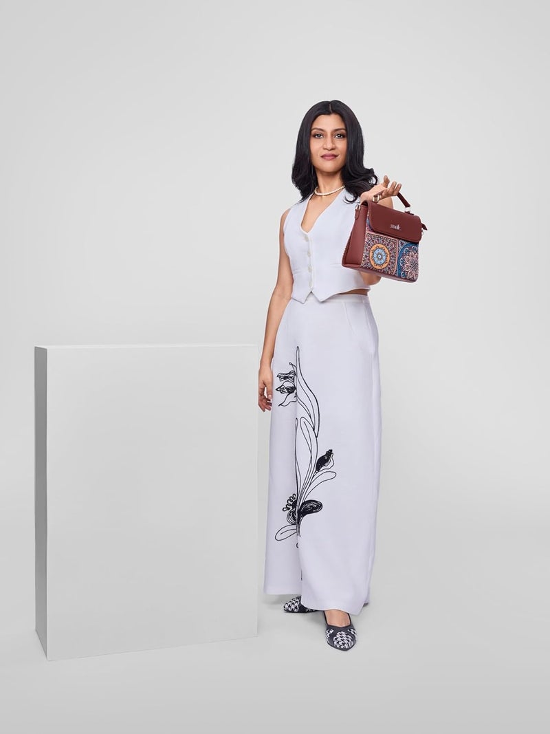 ZOUK حقيبة كتف بيانية مع مقبض للنساء والفتيات والسيدات - Image 3