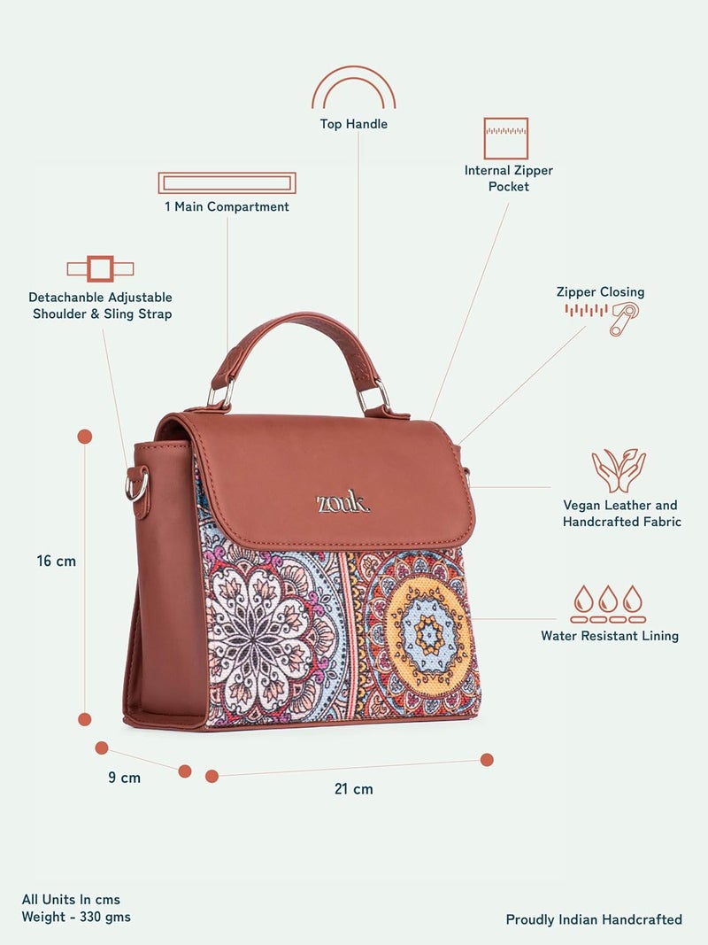 ZOUK حقيبة كتف بيانية مع مقبض للنساء والفتيات والسيدات - Image 4