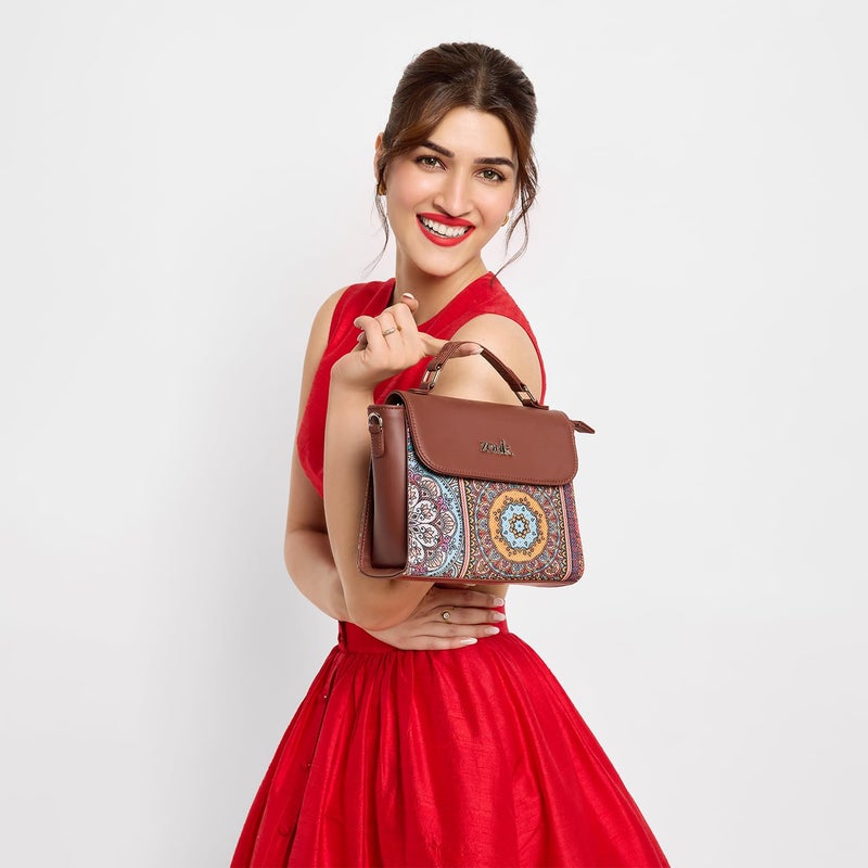 ZOUK حقيبة كتف بيانية مع مقبض للنساء والفتيات والسيدات - Image 2