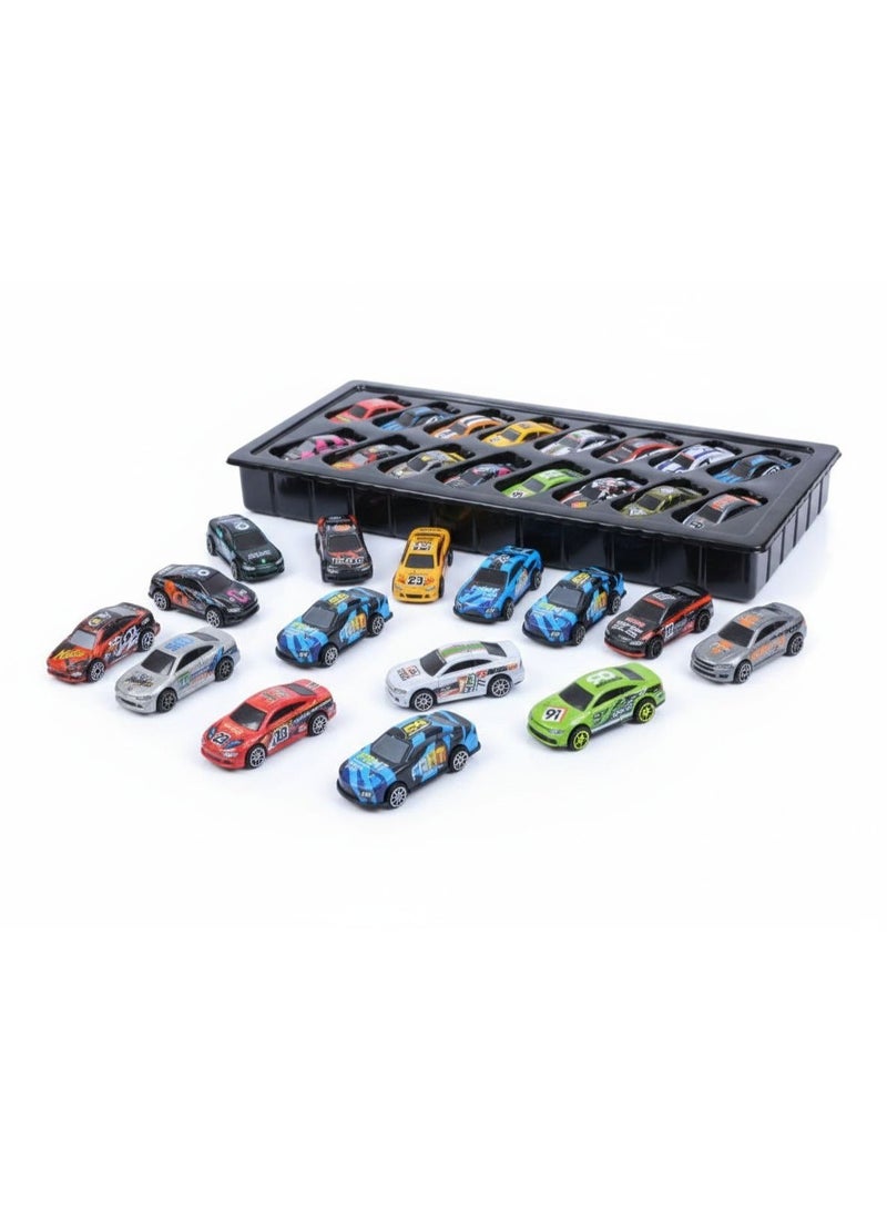 16 PCS Die-Cast Metal Racing Cars Set | Mini Alloy Toy Cars Collection for Kids – Realistic Sports Car Models Gift Set - Image 1