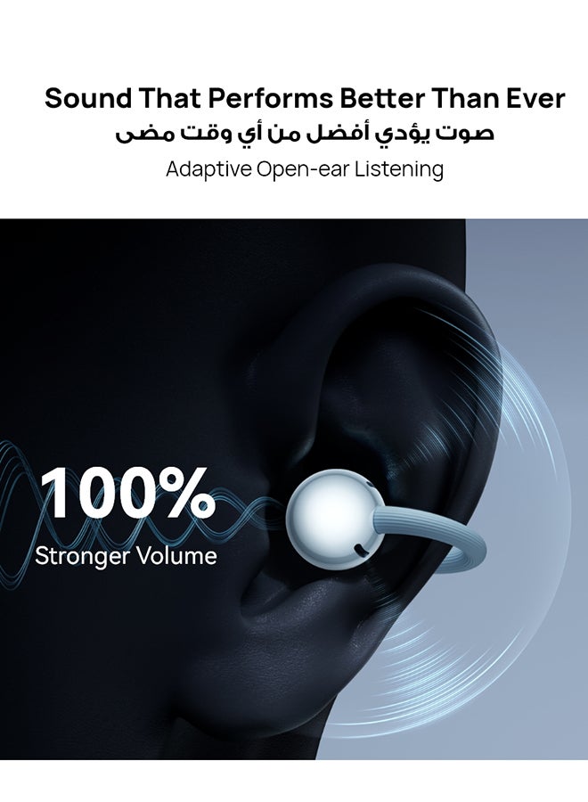 هواوي سماعات أذن لاسلكية FreeClip 2، سماعات بلوتوث، تصميم C-bridge خفيف، استماع مفتوح متكيف، مكالمات واضحة كريستالية، 38 ساعة من عمر البطارية الطويل، متوافقة مع iOS وأندرويد، IP57 مع رعاية فقدان مجانية - Image 5