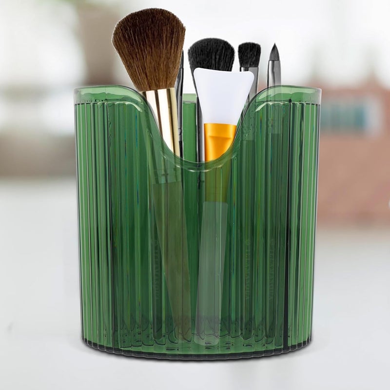 LABRIMP Makeup Brush Storage Holder and Cosmetic Brush Organizer Green Desk Pen Holder for Makeup Artists and Home Vanity Use - Image 5