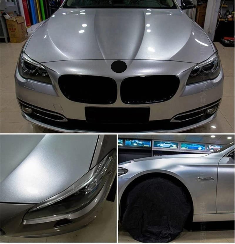 COSMOS STAR™ Vinyl Wrap Sheet for Car & Bike Self Adhesive Wrap Sticker and Decal Roll Film for Auto Car Vehicle Motorcycle Air Release (2 Feet By 6 Feet, Silver Gloss Metallic) - Image 2