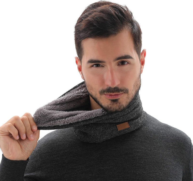 NovForth Winter Neck Warmer Men Ski, Neck Gaiter Face Scarf Women, Fleece Scarf for Men Gaiter Mask, Thick Windproof Scarves - Image 3