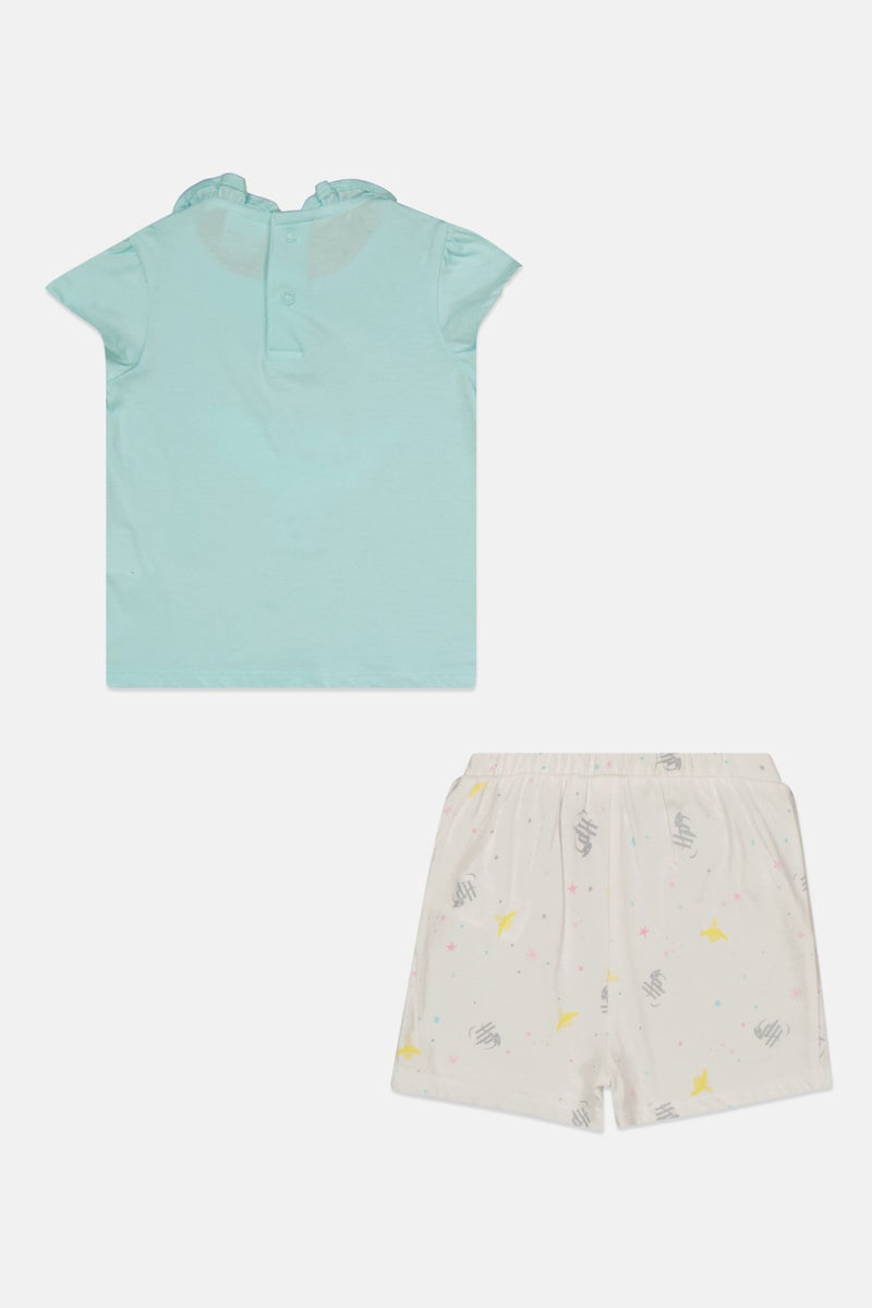 Harry Potter Toddlers Girl Graphic Print Top And Bottom, White - Image 2