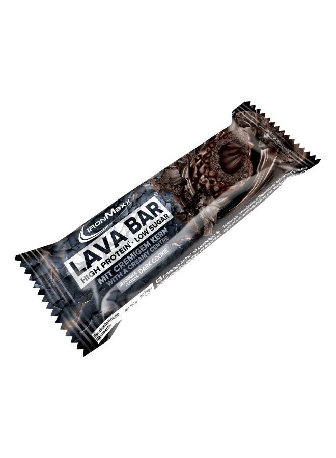 IronMaxx Lava Protein Bar 18x40g | Dark Cookie Flavour, Creamy Core, High Protein, Low Sugar - Image 1