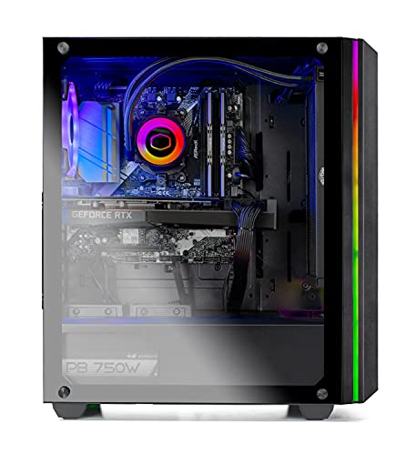 Skytech Gaming Skytech Chronos Gaming PC Desktop - AMD Ryzen 7 3700X 3.6GHz, RTX 3080 10GB GDDR6X, 16GB DDR4 3200, 1TB SSD, 750W Gold PSU, 240MM AIO, AC WiFi, Windows 10 Home 64-bit, Black - Image 2