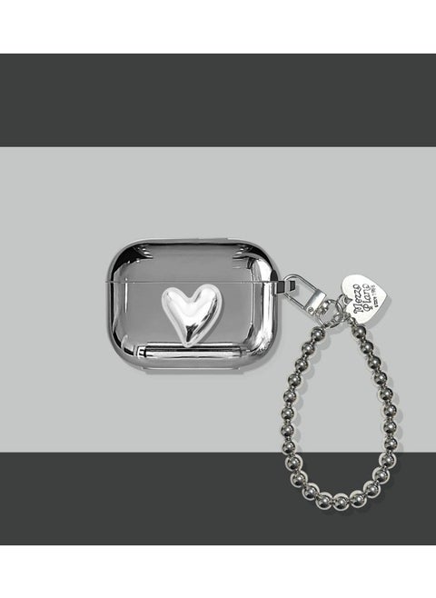 Electroplating Case Suitable For Apple Bluetooth Earphone Heart-Shaped Case