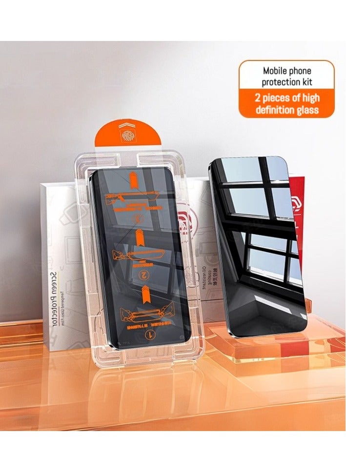 cas:pecae Samsung Galaxy S25 series two-color transparent magnetic shockproof mobile phone case + 2 pieces of special tempered film | mobile phone protection set