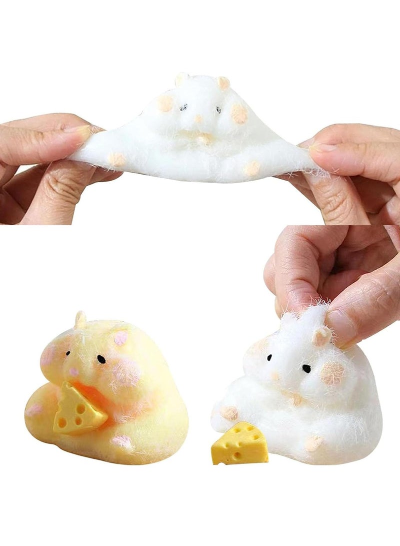 Beautybox 2 Pcs Hamster Shaped Squeeze Toys, Sensory Fidget Toys for Stress Relief, Suitable Adults Kids - Image 1
