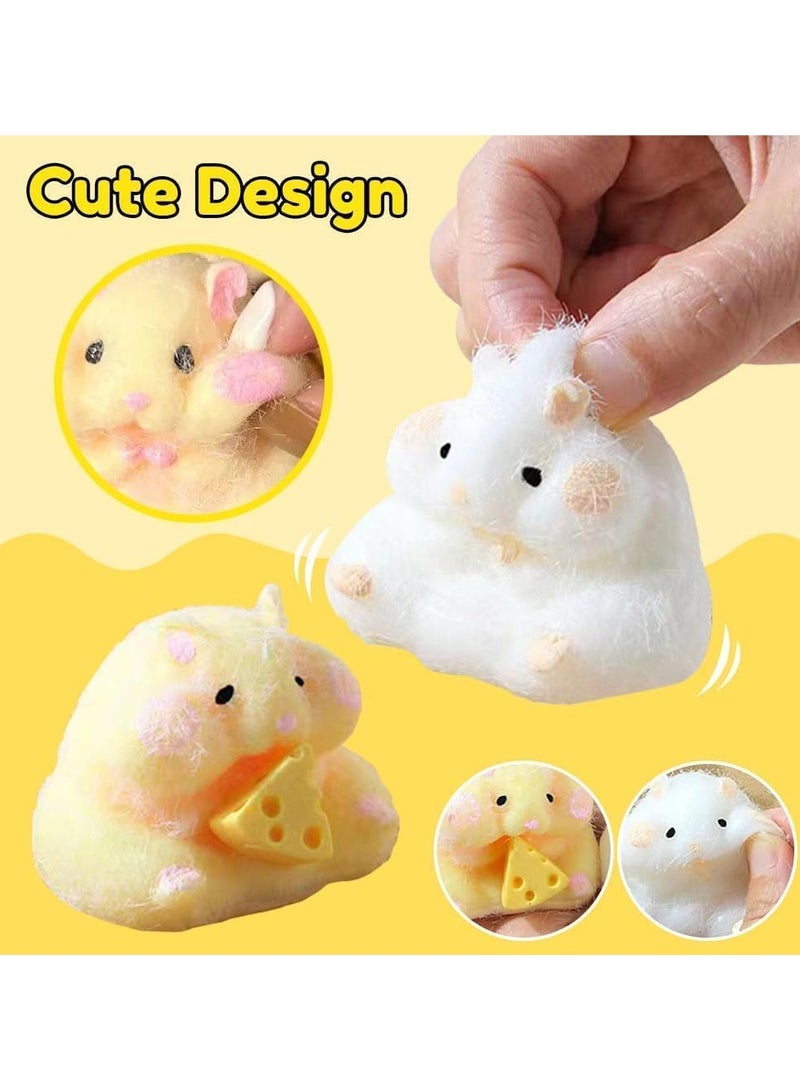 Beautybox 2 Pcs Hamster Shaped Squeeze Toys, Sensory Fidget Toys for Stress Relief, Suitable Adults Kids - Image 3