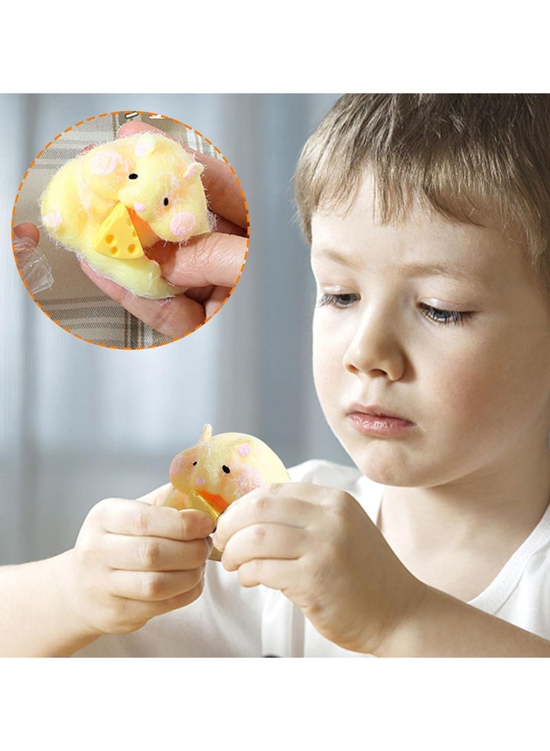 Beautybox 2 Pcs Hamster Shaped Squeeze Toys, Sensory Fidget Toys for Stress Relief, Suitable Adults Kids - Image 4