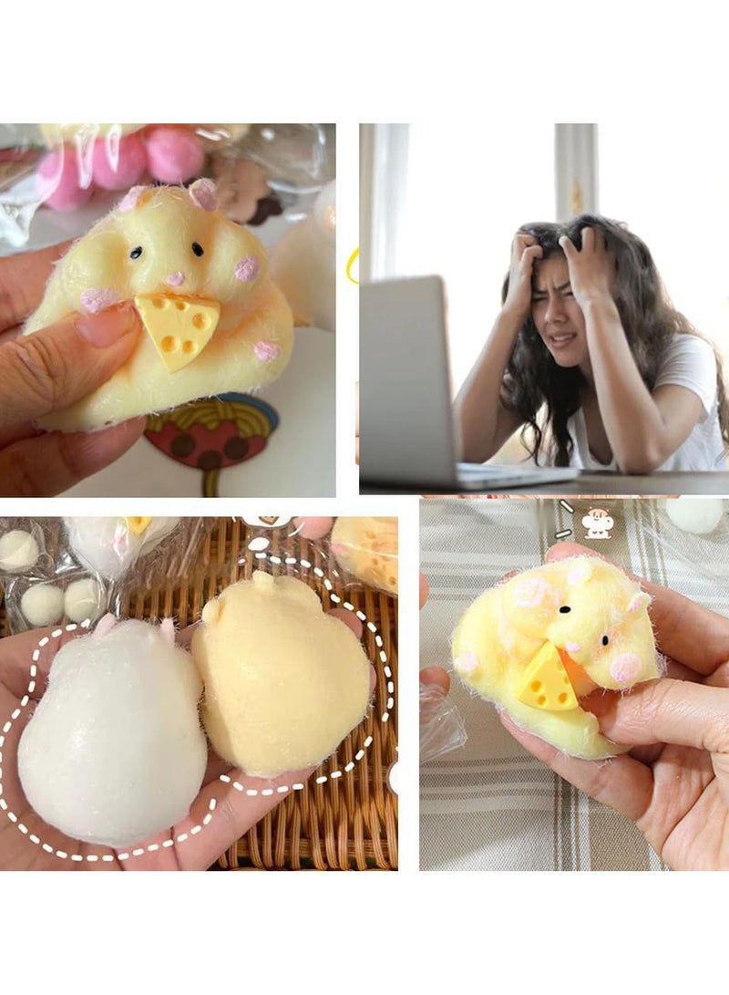 Beautybox 2 Pcs Hamster Shaped Squeeze Toys, Sensory Fidget Toys for Stress Relief, Suitable Adults Kids - Image 5