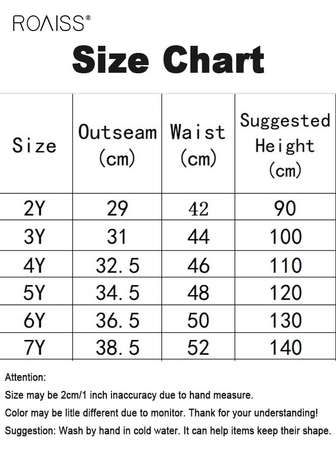 roaiss Toddler Boys Summer Cotton Shorts with Pockets, Casual Shorts with Cartoon Patterns, Summer Elastic Waist Short Pants for Toddlers, Suitable for Pairing with Various Tops  - Image 4