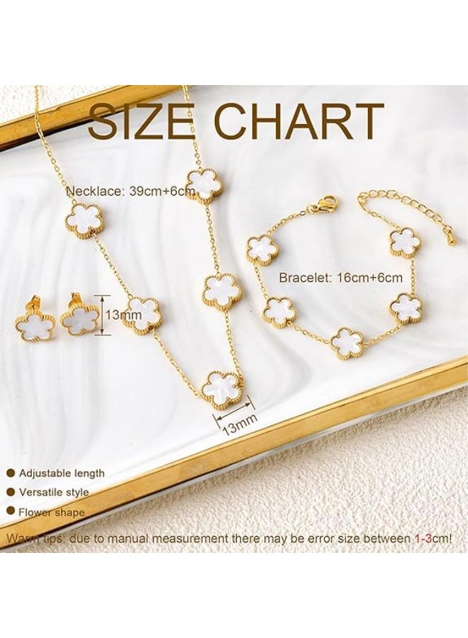 Fayrouz Jewellery Women's and girls' jewelry set, stainless steel, necklace, earrings, and adjustable bracelet, 3 pieces, from Fairuz Jewelry  - Image 2