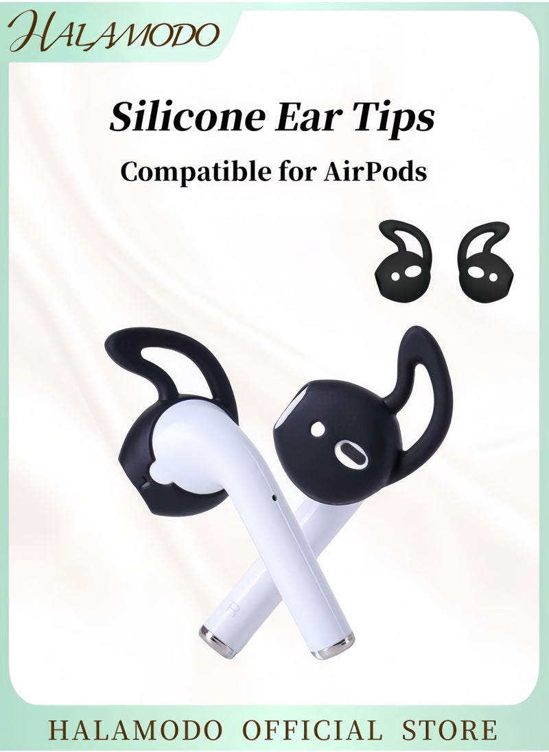 HALAMODO Silicone Ear Tips Compatible for AirPods Soft Anti-Slip Sport Earbud Tips Anti-Drop Ear Hook Gel Headphones Earphones Protective Accessories Tips  - Image 1